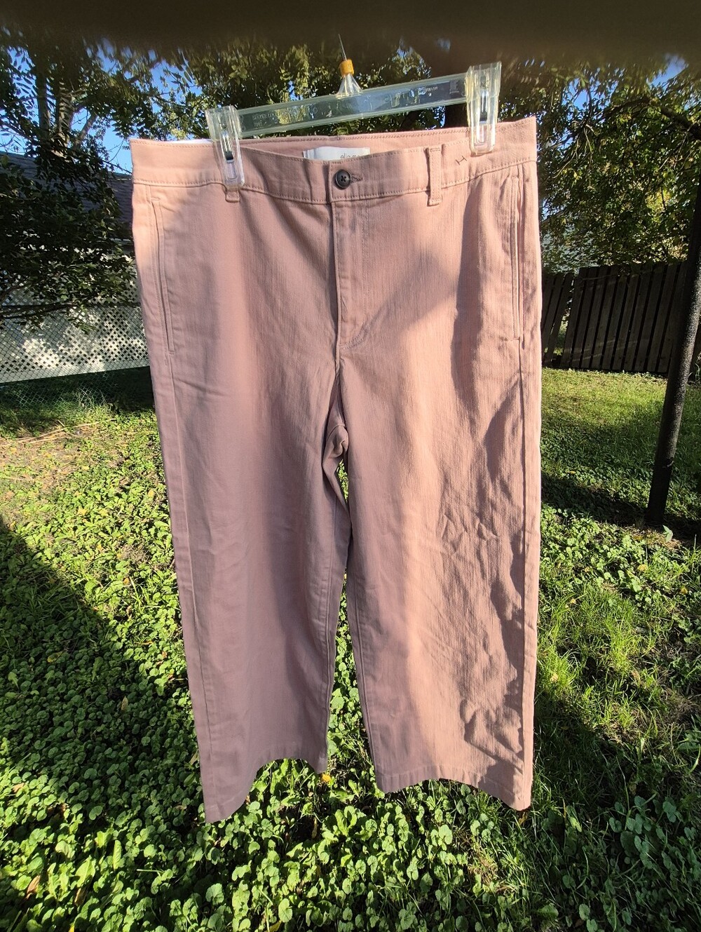 Ella Moss Blush Pink Cropped Straight-Leg Pants
